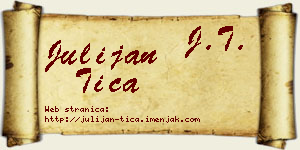 Julijan Tica vizit kartica